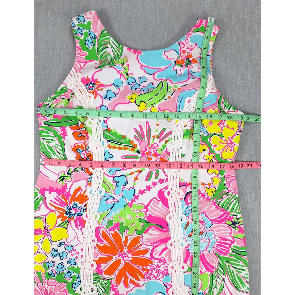 Lilly Pulitzer Target 20th Anniversary Floral Shift Dress Pink Blue Size 16 - Picture 3 of 7